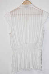Suzy White Sleeveless Blouse