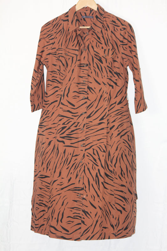 Marks & Spencer Brown Zebra Print Dress