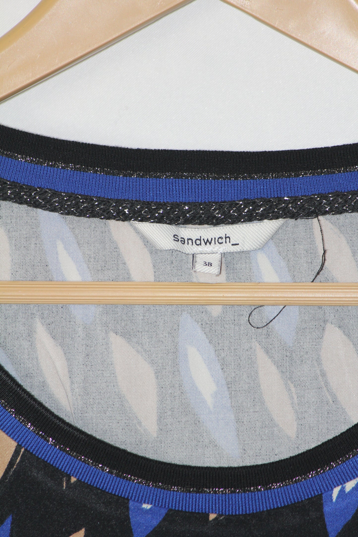 Sandwich Medium Black Viscose Blouse with Lace