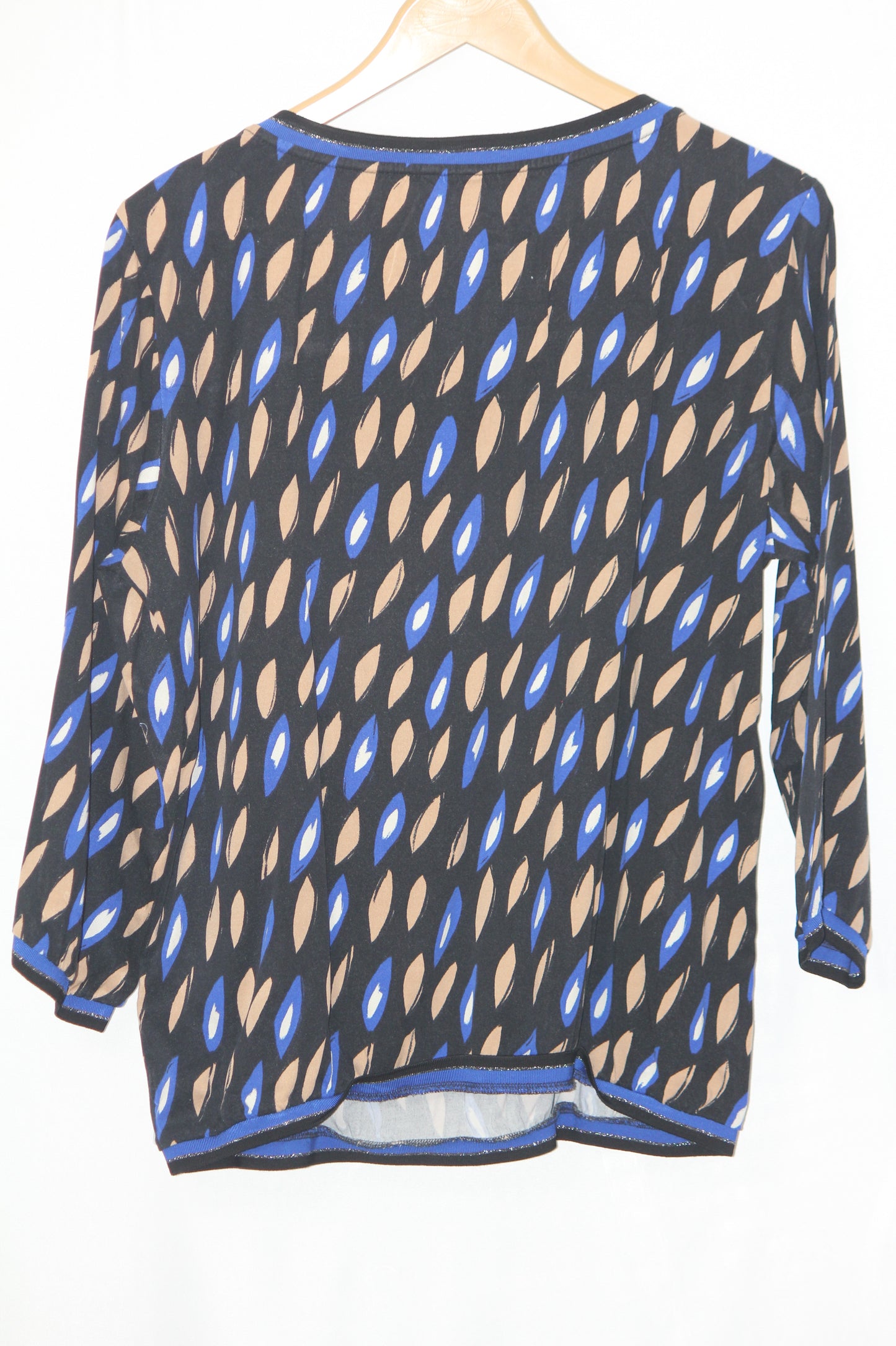 Sandwich Medium Black Viscose Blouse with Lace