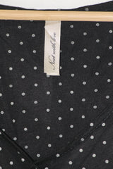 Next Black Polka Dot Half Sleeve Blouse - Medium