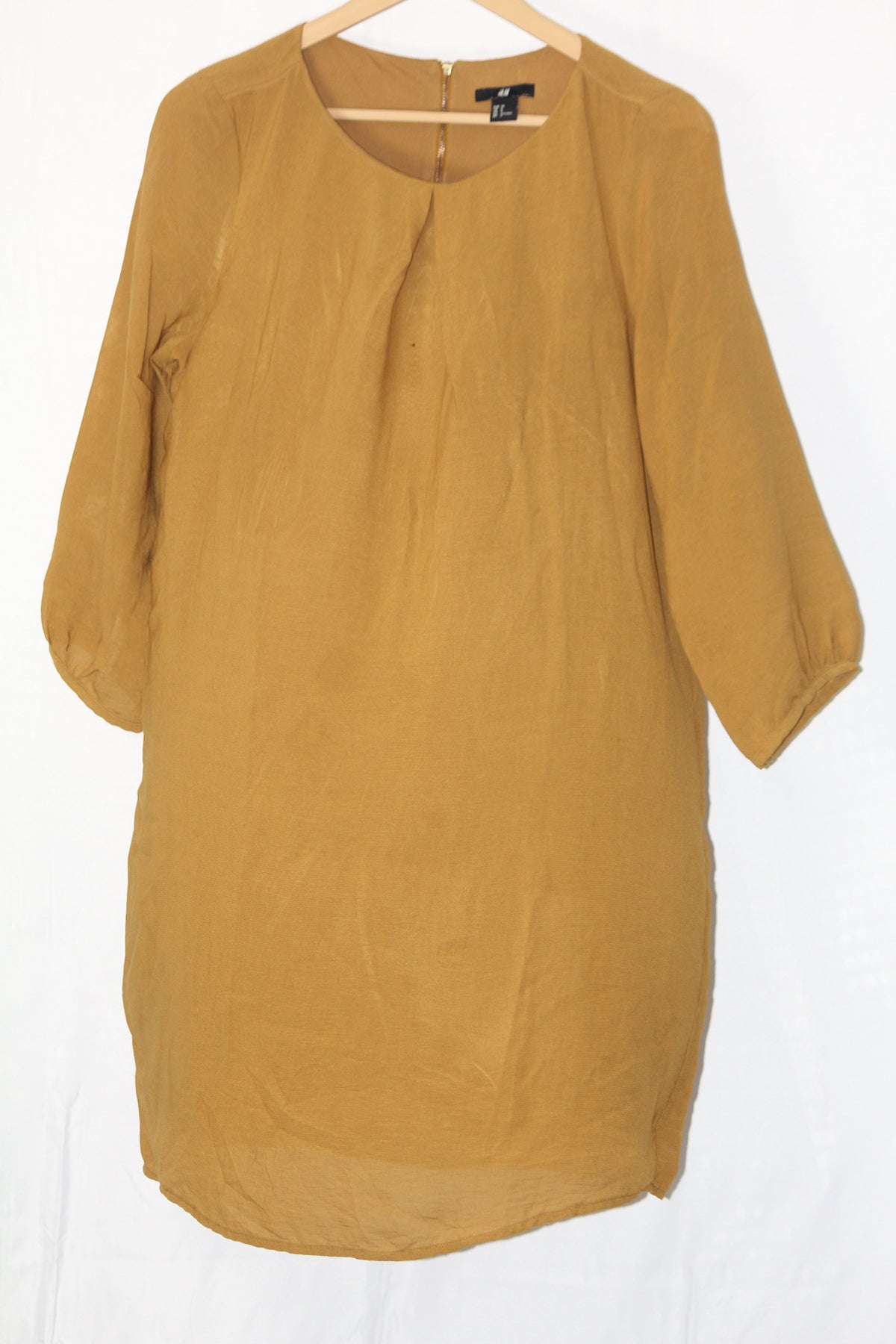 H&M Mustard Full-Sleeve Dress