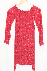 Pretty Little Things XS Red Floral Polyester/Elastane Blouse