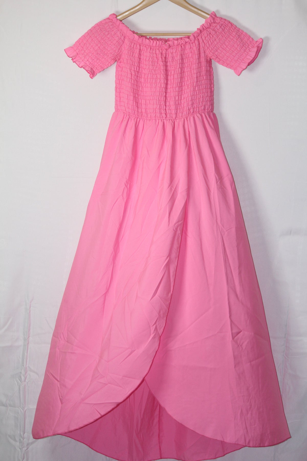 Floria Pink Front-Open Dress