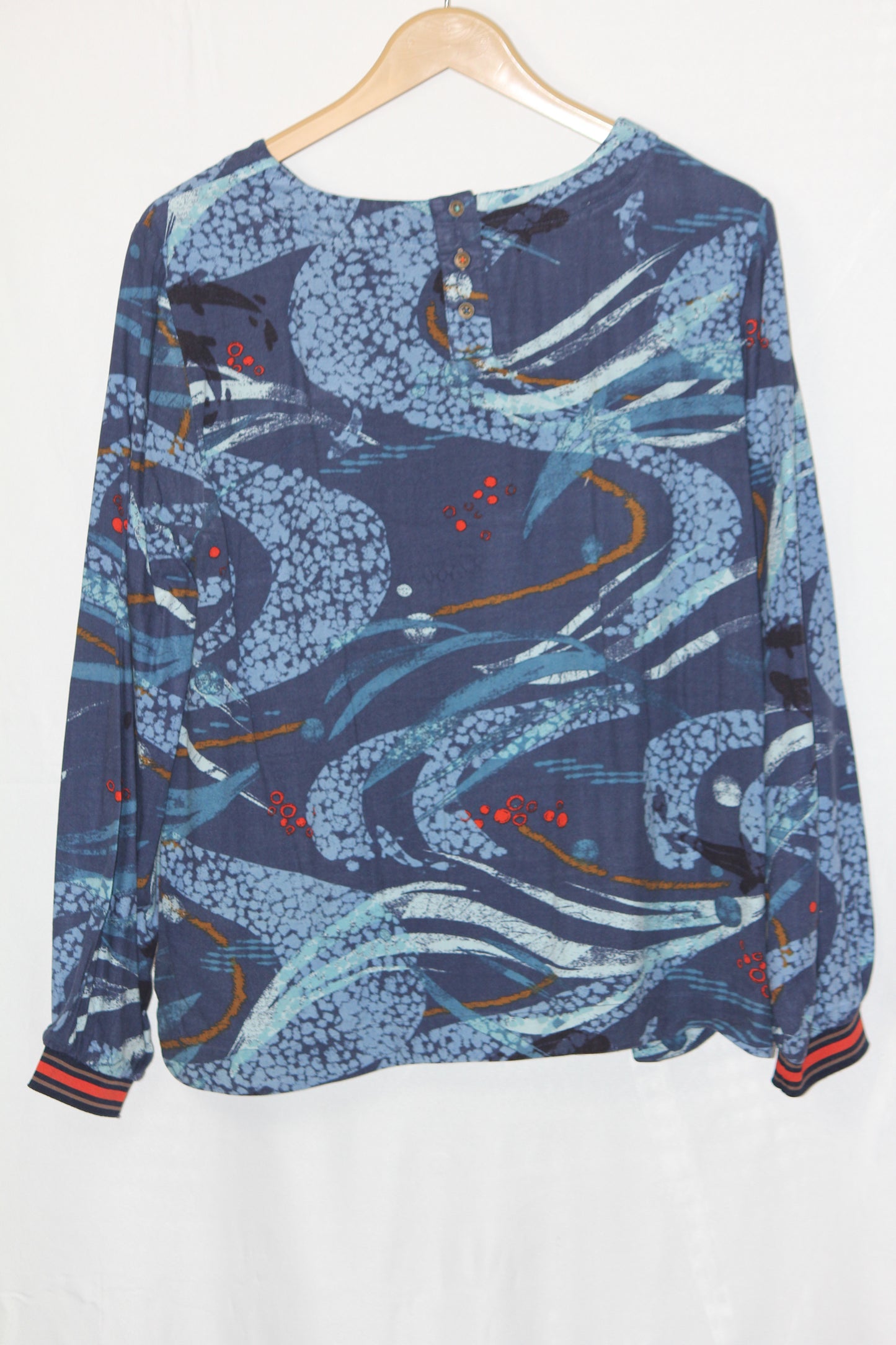 White Stuff Large Blue Lenzing Blouse