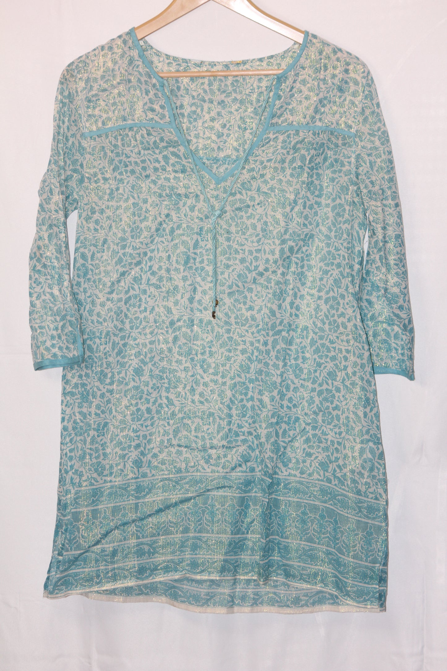 Thriftyfy Blue Floral Blouse