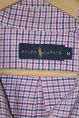 Ralph Lauren Checkered Button-Down Shirt – Blue & White