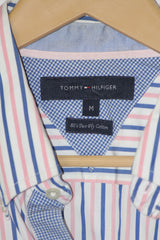 Tommy Hilfiger White, Blue & Pink Striped Button-Down Shirt