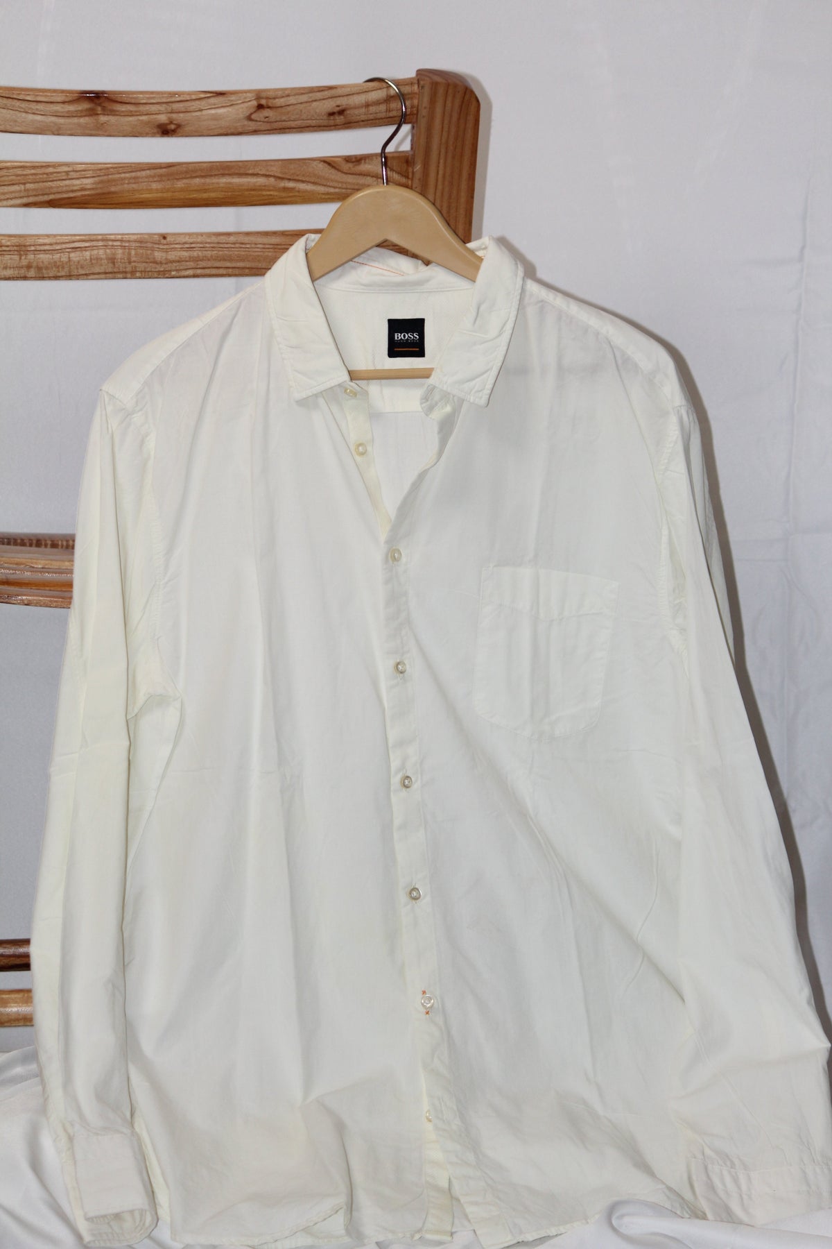 Boss Premium Button-Down Shirt – Off White