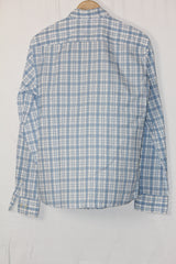 Boss White & Blue Checkered Full Sleeve Button-Down Shirt