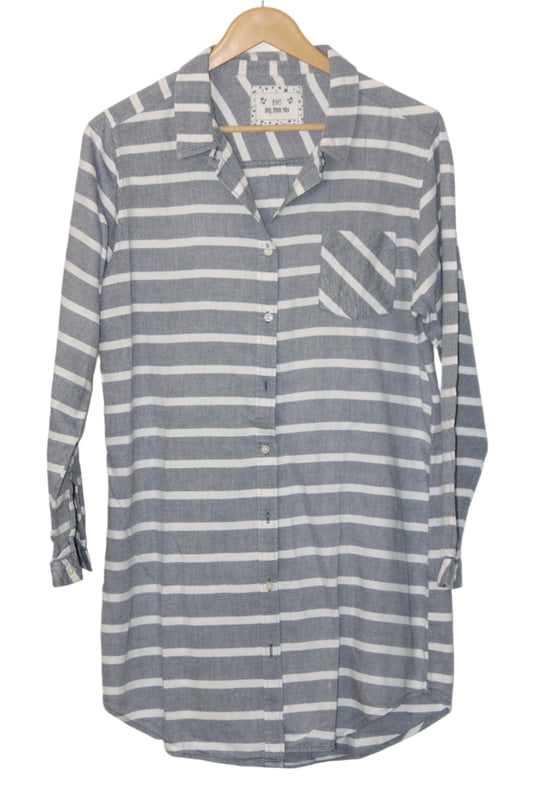 F&F Grey and White Button Down Shirt