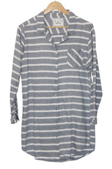 F&F Grey and White Button Down Shirt
