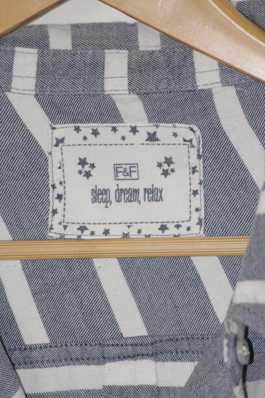 F&F Grey and White Button Down Shirt