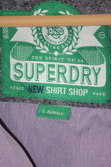 SuperDry Button-Down Shirt – Grey