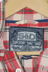 S&D Red & Off-White Checkered Full Sleeve Button-Down Shirt