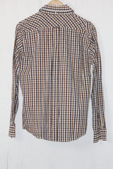 Ben Sherman Brown & White Checkered Button-Down Shirt