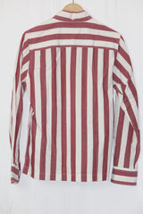 Ben Sherman White & Maroon Striped Button-Down Shirt