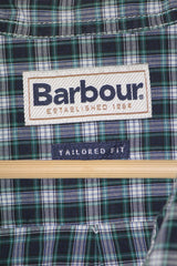 Barbour Blue & White Checkered Button-Down Shirt