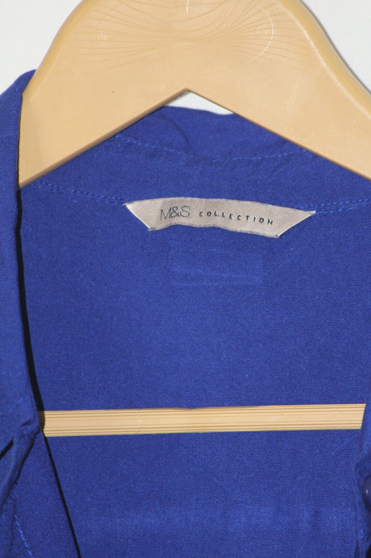 M&S Blue Pocket Button Down Shirt