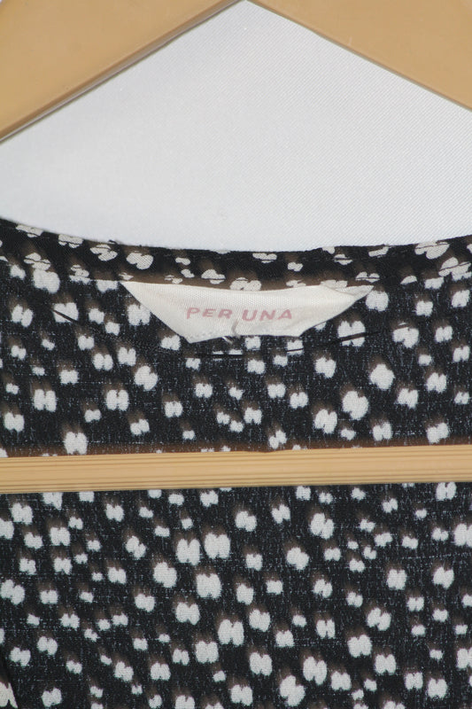 Peruna Black and White Button Down Shirt