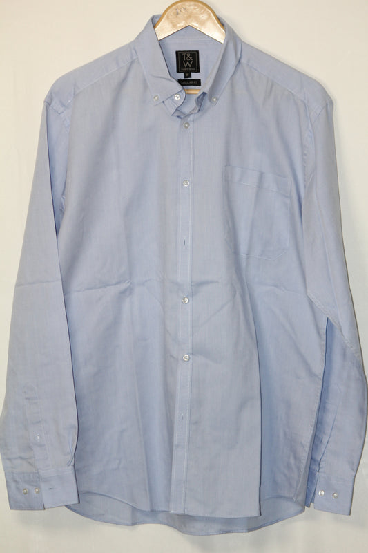 Taylor & Wright Blue Cotton Blend Shirt – Large (Men)