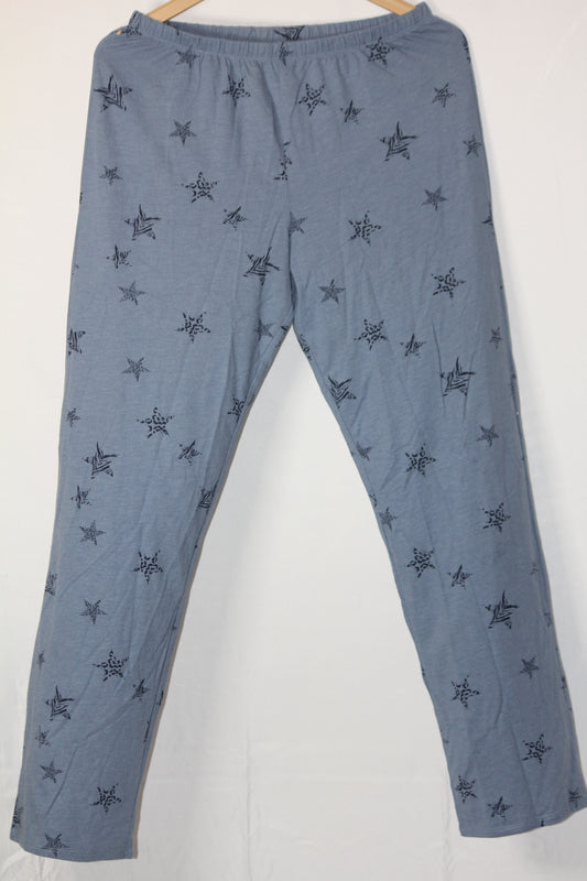 M&S Blue Star Print Palazzo Pant (Medium)