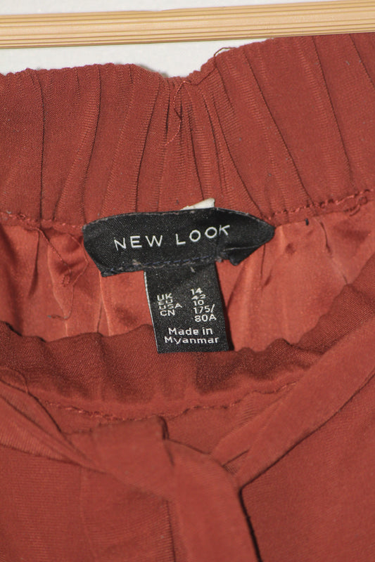 New Look Brown Palazzo Pant with Belt (Medium)