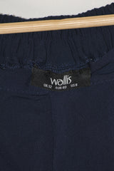 Wallis Navy Blue Palazzo Pant (Medium)