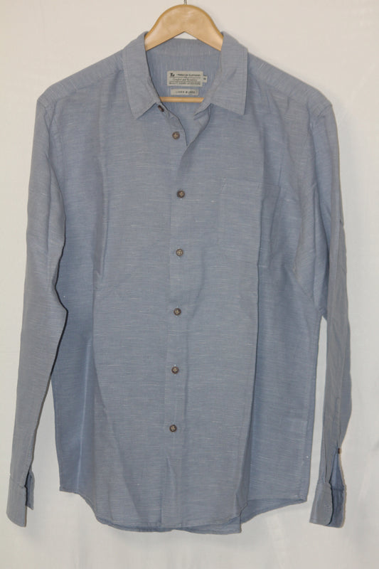 TU Blue Linen Shirt – Medium (Men)