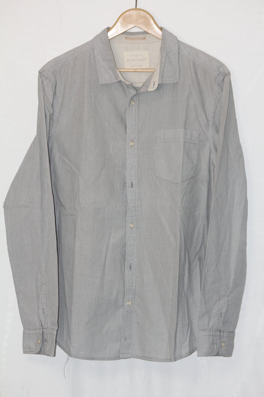 River Island Grey Cotton Shirt – Large (Men)