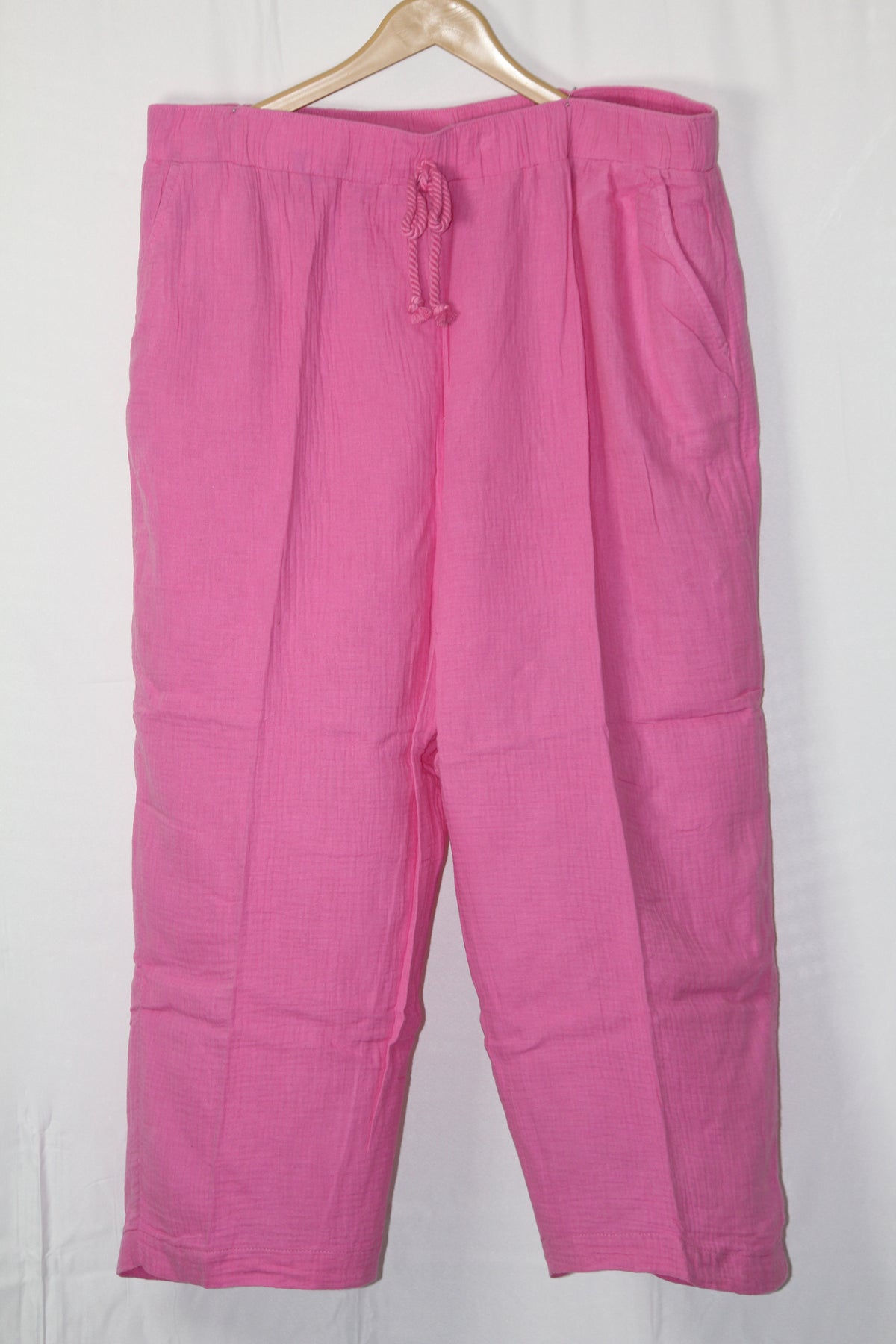 George Pink Stretch Palazzo Pant (Large)