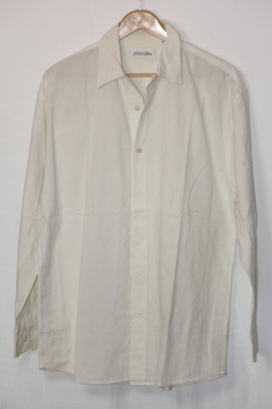 Principles Lemon Yellow Cotton Shirt – Medium (Men)