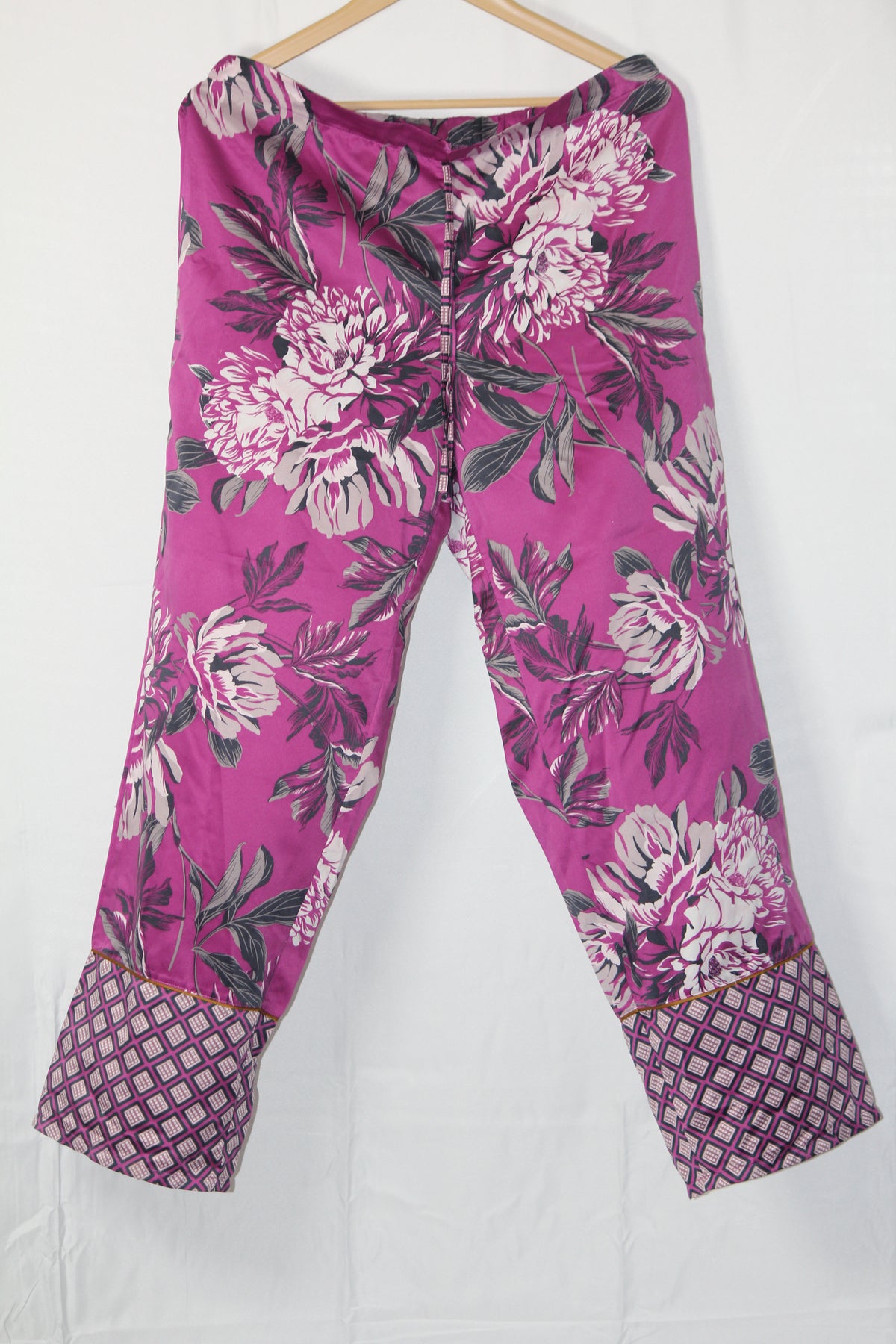 George Pink Floral Palazzo Pant (Medium)