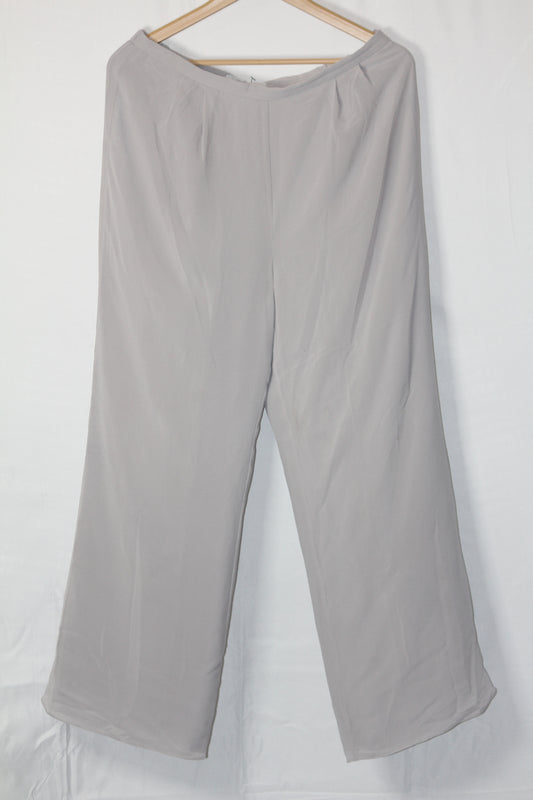 Jacques Vert Grey Stretch Palazzo Pant (Medium)