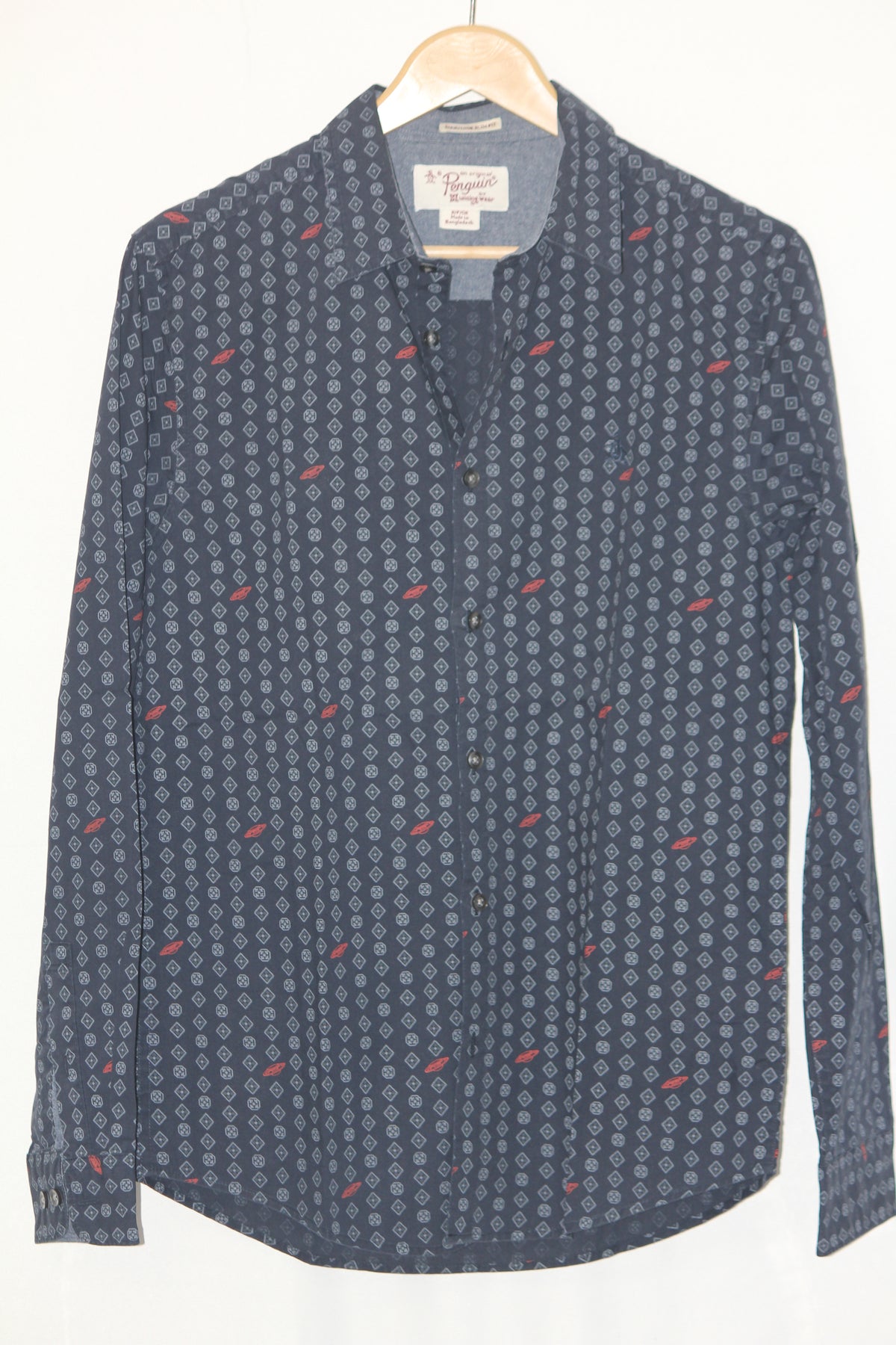 Penguin Black Cotton Blend Shirt – Medium (Men)