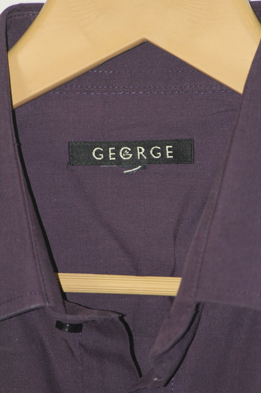 George Purple Polyester Shirt – Large (Men)