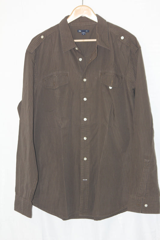 GAP Brown Cotton Shirt – XL (Men)