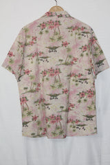 George Pink Floral Print Cotton Shirt – Large (Men)
