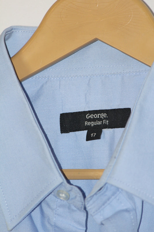 George Blue Polyester Shirt – Large (Men)