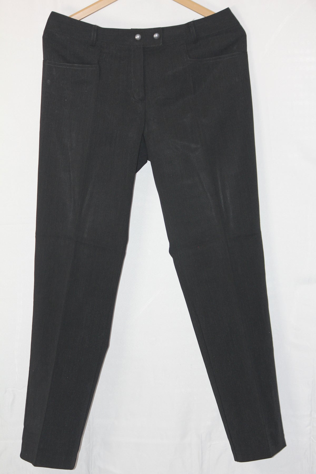 Peacock Black Straight Pant - Medium