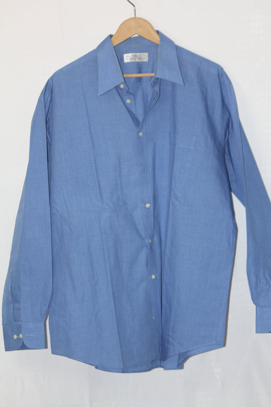 Mark & Spencer Blue Polyester Shirt – Large (Men)