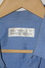 Mark & Spencer Blue Polyester Shirt – Large (Men)