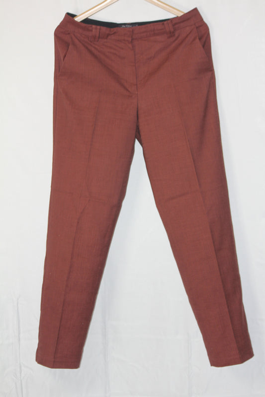 M&S Maroon Straight Pant - Medium