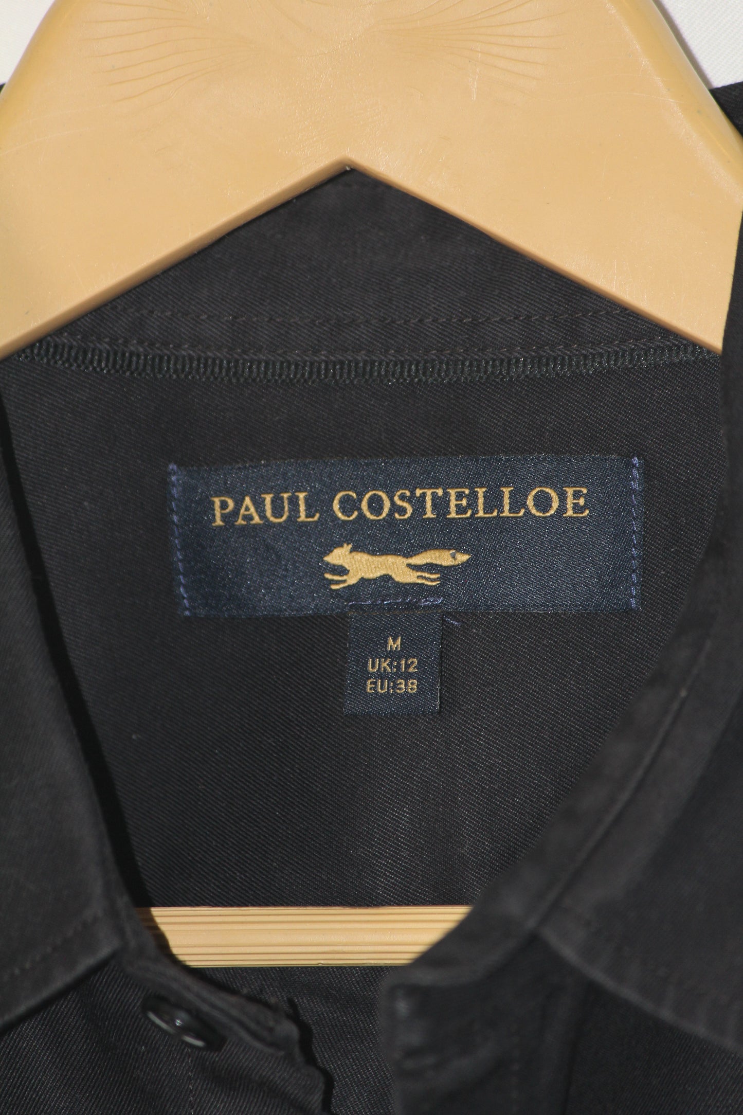 Paul Costelloe Black Cotton Shirt – Medium (Men)