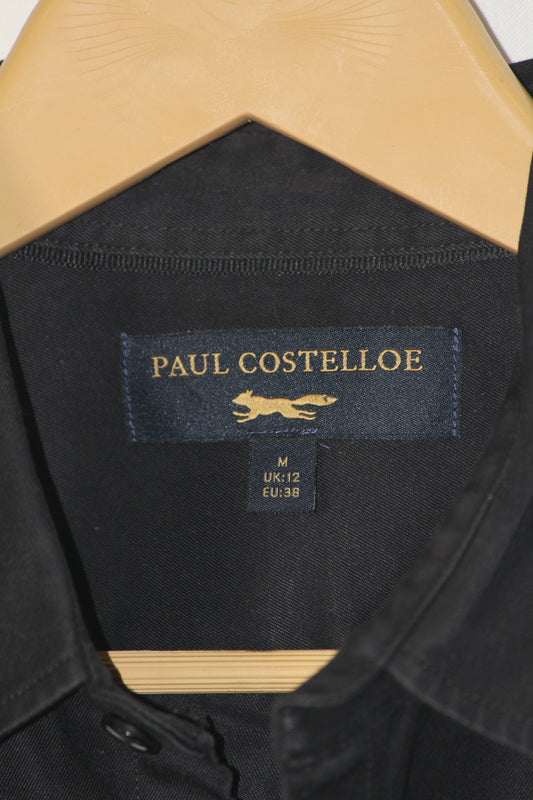 Paul Costelloe Black Cotton Shirt – Medium (Men)