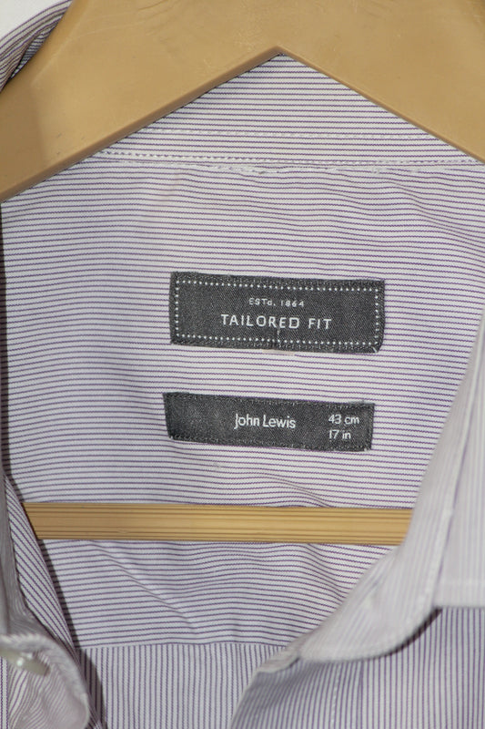 John Lewis Purple Cotton Shirt – Large (Men)