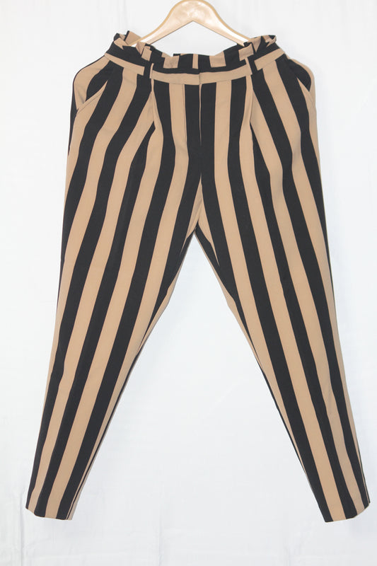 New Look Fawn and Black Straight Pant - Medium