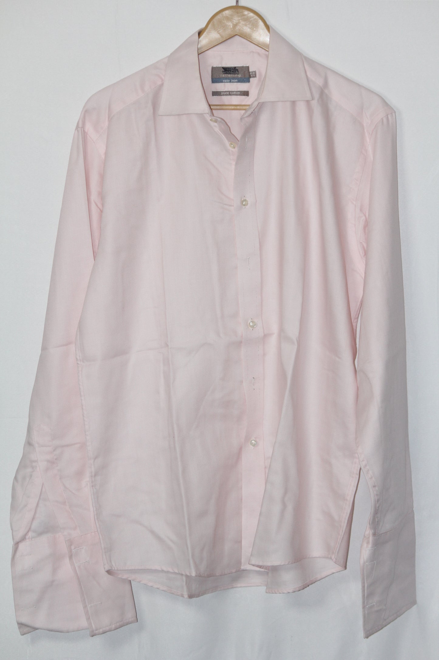 M&S Pink Cotton Shirt – Large (Men)