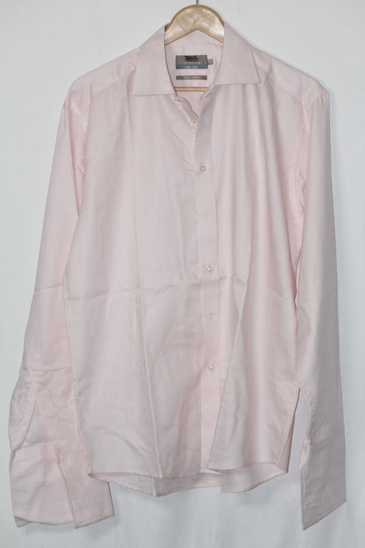 M&S Pink Cotton Shirt – Large (Men)