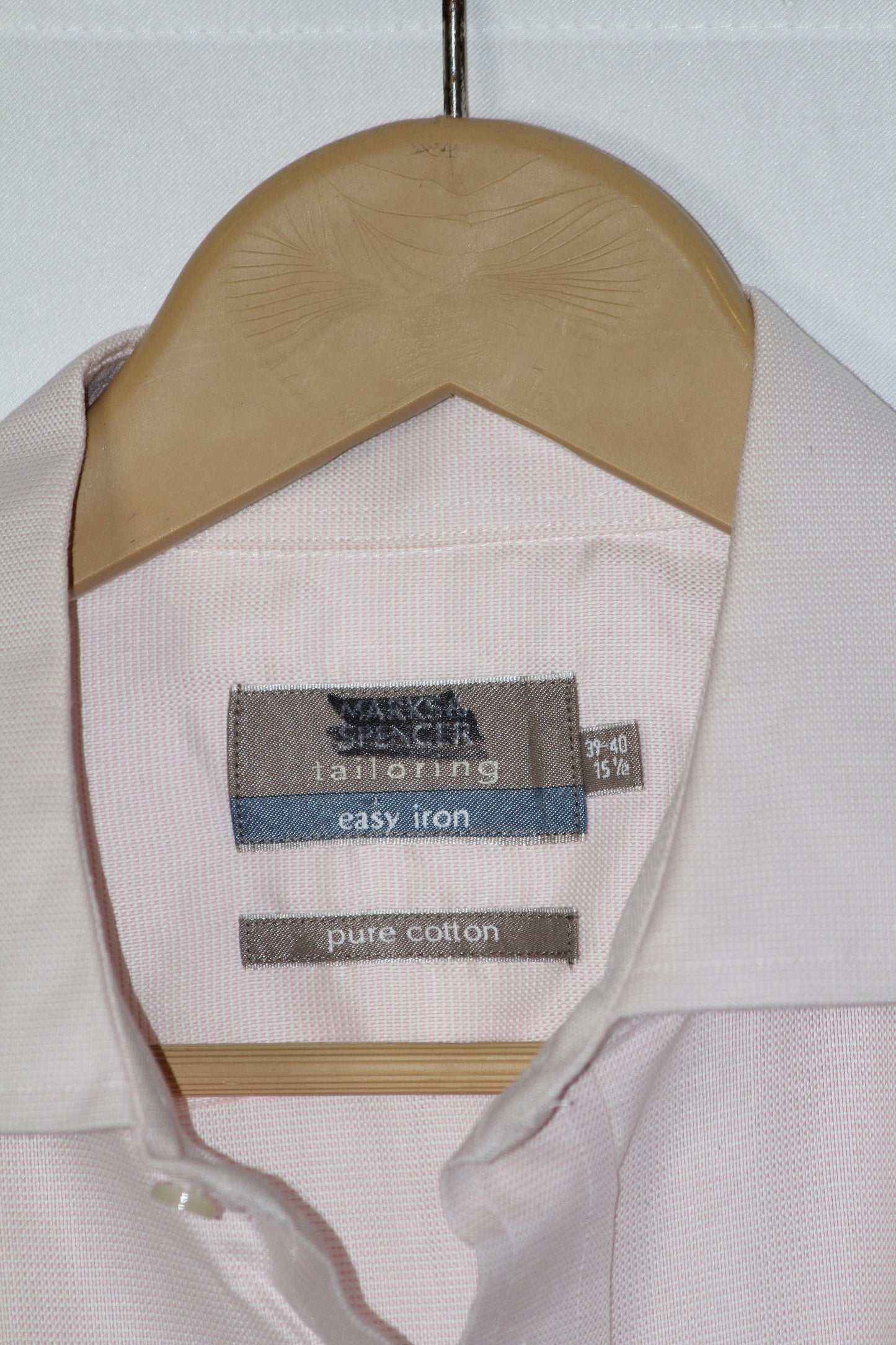 M&S Pink Cotton Shirt – Large (Men)